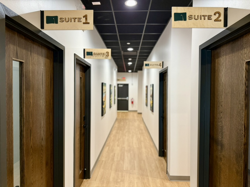 Inside an Another Nine facility — private Sim Suites