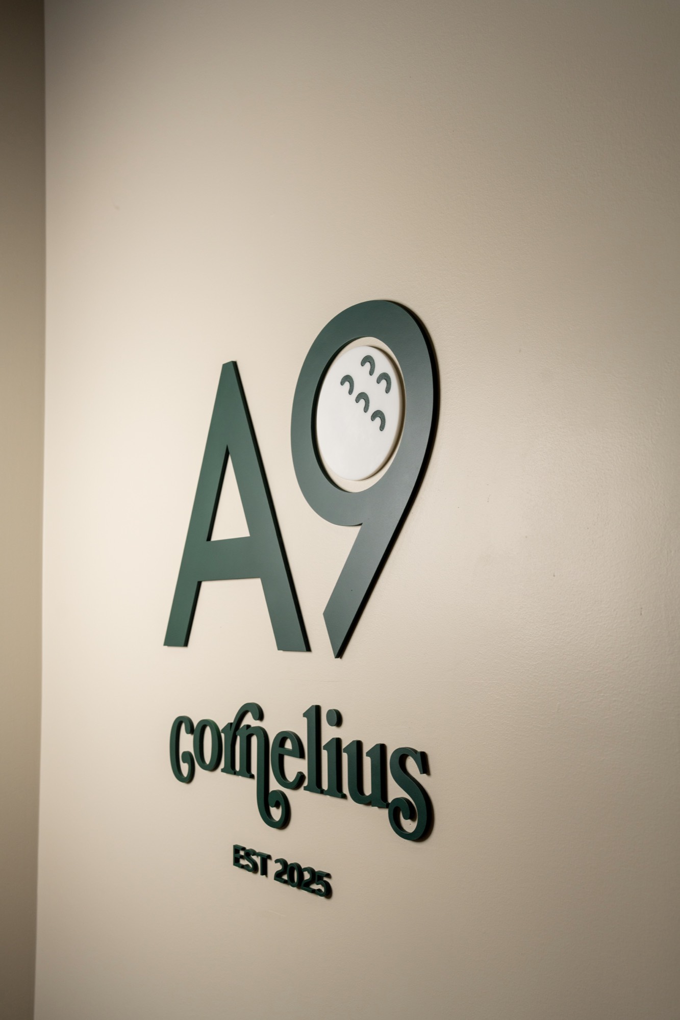Another Nine — Cornelius location signage